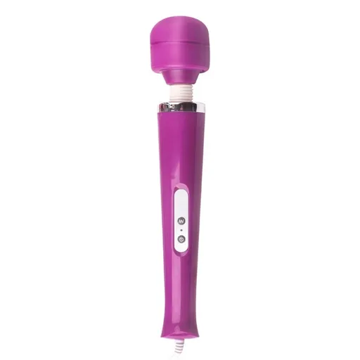 10 Speeds Wired Powerful Handheld Electric Back Massager with Strong Vibrations, Personal Therapy Massager for Muscle Aches, Sports Recovery, Body Pain (Black) Purple
