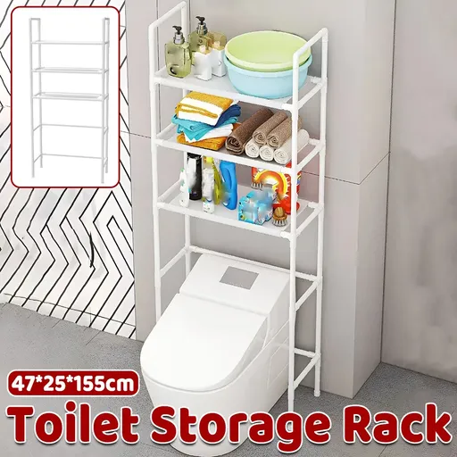 1-Piece Over-Toilet Storage Rack, White