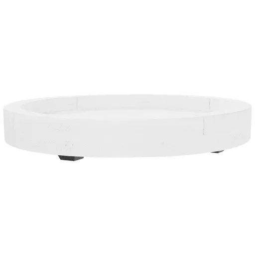 Durable White Plastic Plant Saucer Tray for Indoor Gardening Storage