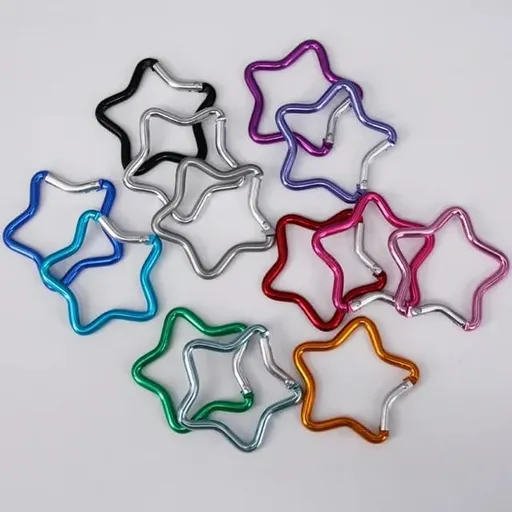 Carabiner Hooks - 10 pieces - Multicolour - Climbing Hook Clips - Camping Accessory Clips - Outdoor - Hiking - Carabiner Hooks - Quick Draw