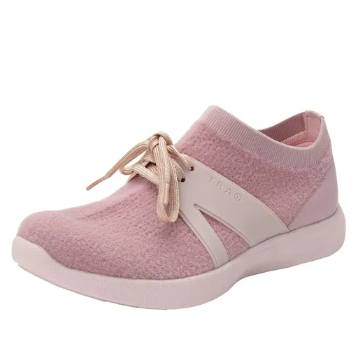 Traq By Alegria Womens Qool Comfort Smart Walking Shoe Sneaker - Fuzz Blush