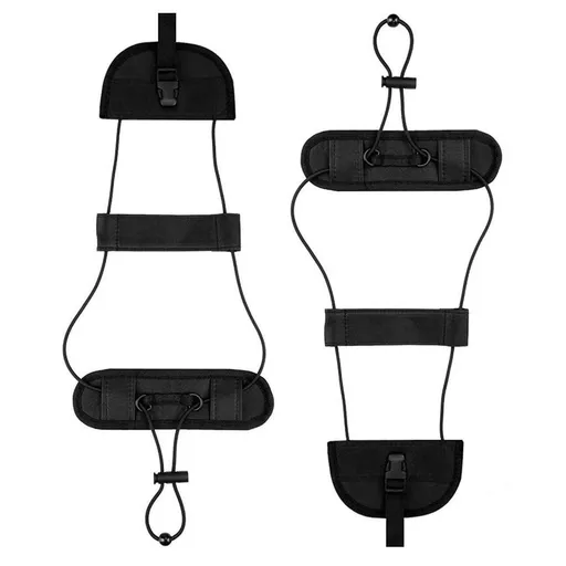 Luggage Straps - 2 Pc Luggage Bungee Strap - Lightweight and Durable Elastic Strap for Extra Luggage Adjustable Belt Travel Accessories - Black