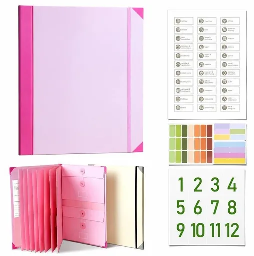 Document Organizer for Important Papers Pink