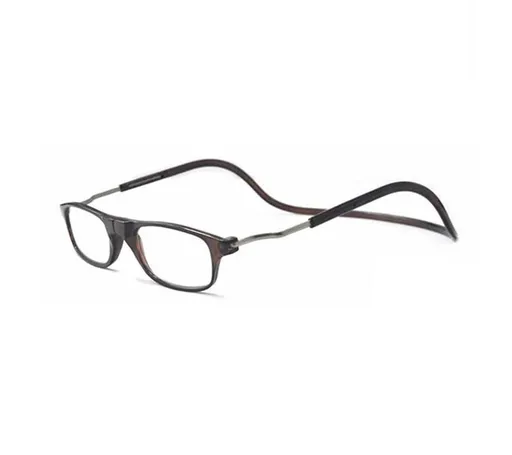 Smart Reading Glasses with Magnet Brown +2.5
