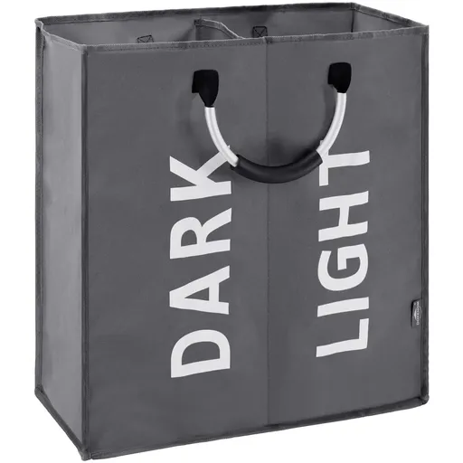 Large laundry basket with 2 compartments, foldable laundry bag, foldable laundry basket, foldable laundry storage box