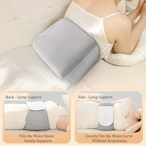 Sleeping Lumbar Support, Comfortable And Warm, Fits The Waistline, Breathable And Skin-Friendly Fabric, Grey, Suitable for Daily Life One Size Gray