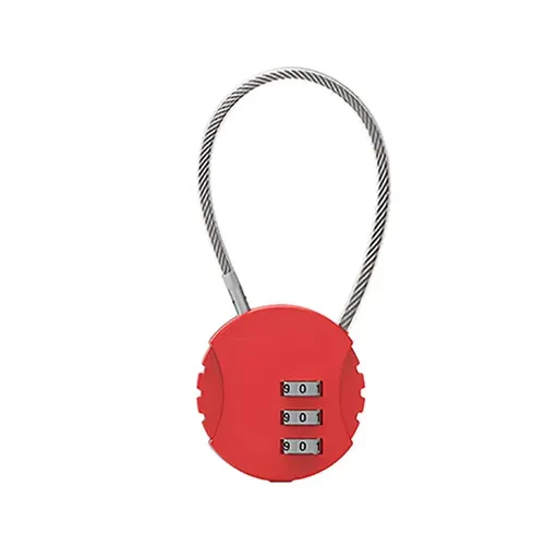 Combination Lock Padlock Locker 3 Digit Security Bike Suitcase Luggage Bag - Red