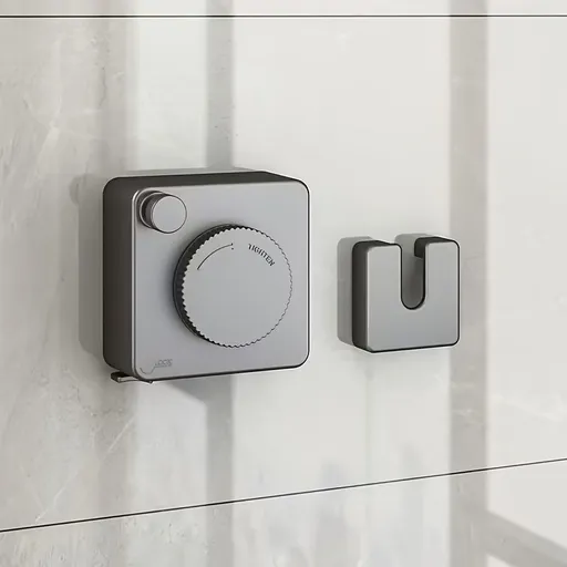 Gray Wall-Mounted Adjustable Clothes Hanger, Space-Saving Laundry Organizer