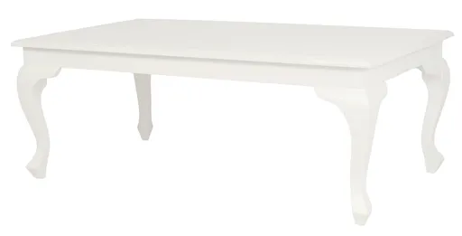 Queen Anne Coffee Table 120 x 70 cm - White