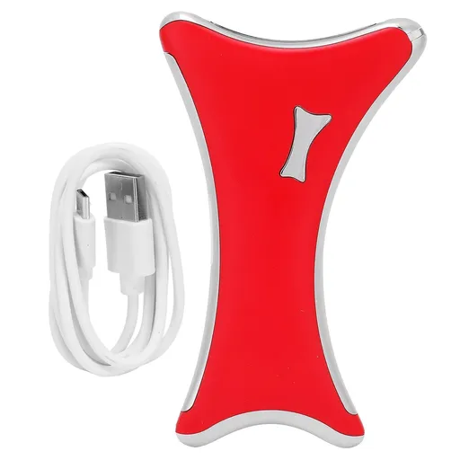 LED Electric Guasha Scraper with Heating & Vibration, USB Facial Scraping Massager, Red