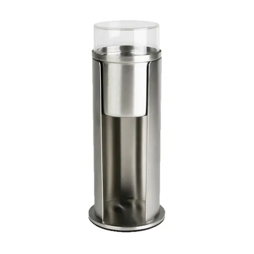 2 in 1 Round Cosmetic Cotton Pad Holder, Stainless Steel Cotton Swabs Make up Pads Dispenser Organizer Box Holder with Acrylic Lids for Bathroom Vanity Storage