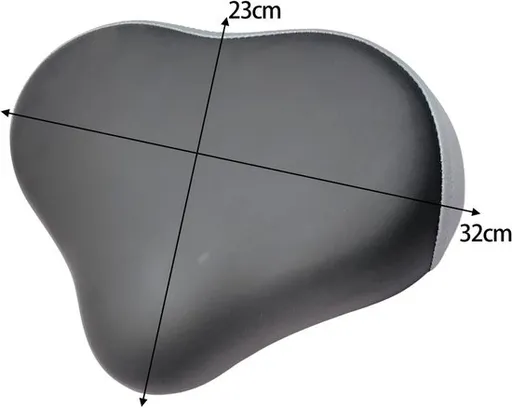 Bicycle saddle - Wide bicycle saddle - Replacement - Exercise bike saddle - Thickened - For indoor/outdoor fitness equipment - Bicycle