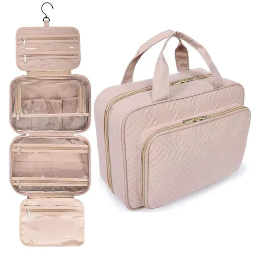 Toiletry Bag for Women, Large Cosmetic Travel Bag, Hanging Toiletry Bag for Bathroom, Thickened PVC Waterproof Makeup Bag