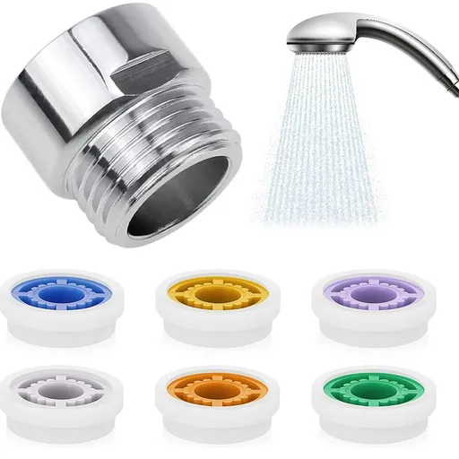 Shower Flow Limiter with 1/2 Thread Diameter Shower Water Saving for Shower Head Power Reduction Limiter for Kitchen Bathroom
