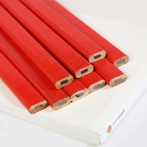12 Pcs Carpenter Pencils Bulk, Flat Black Lead Octagonal Construction Pencils, Woodworking Marking Pencils