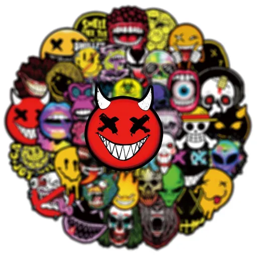 Halloween Stickers (Hallowehorror) 50 PCS Horror Movie Stickers,Horror Decor,Scary Movie Gifts,Spooky Gifts,Supernatural