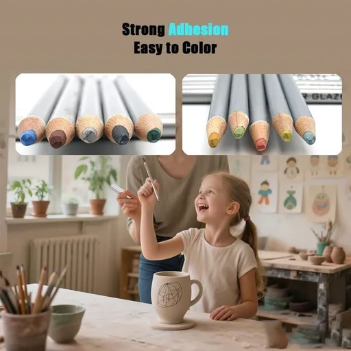10 types of underglaze pencils, ceramic underglaze tools, and the most popular underglaze ceramic decorative colors (10 color sets)