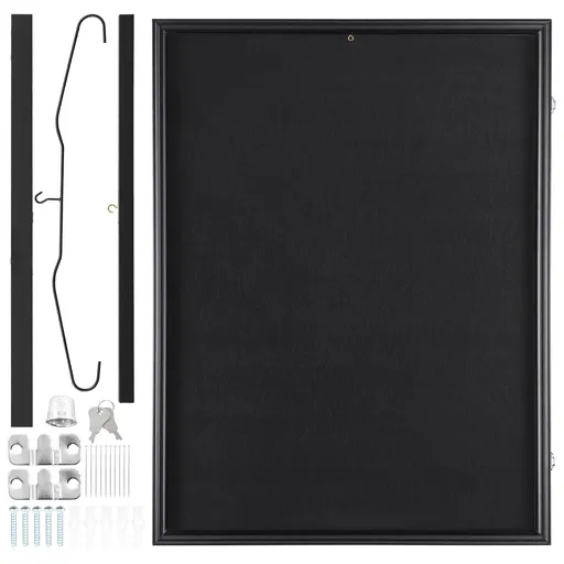 Jersey Display Frame Case, 590 x 790 x 40 mm, Large Lockable Sport Jersey Shadow Box with 98% UV Protection PC Glass and Hangers, for Baseball Basketball Football Hockey Shirt and Uniform