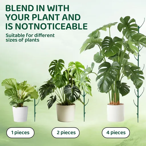 5-Pack Stackable Monstera Plant Support - Plant Stakes with Cage Rings for Indoor and Outdoor Plants Use - Garden Stakes for Climbing