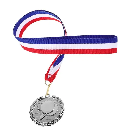 Plated Silver Medal for Table Tennis Prize and Sports Event Decoration