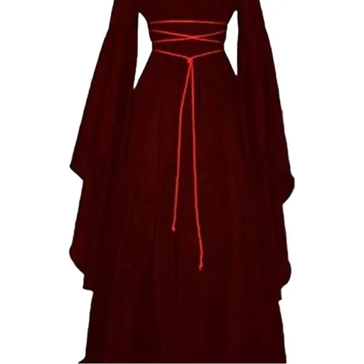 Witch Costume Retro Medieval Stage Performance Silly Ni Green Size: S; Height (cm): 155-160; Weight (kg): 45-50; Bust (cm): 82-86; Waist (cm): 66-70; Shoulder width (cm): 37; Length (cm): 58
