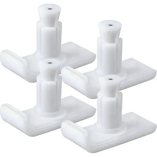 Walker Ski Glides, Universal Fit Walker Glides Mobility Accessory for Seniors, Walker Accessories for Safety and Stability, White, 4 Pack