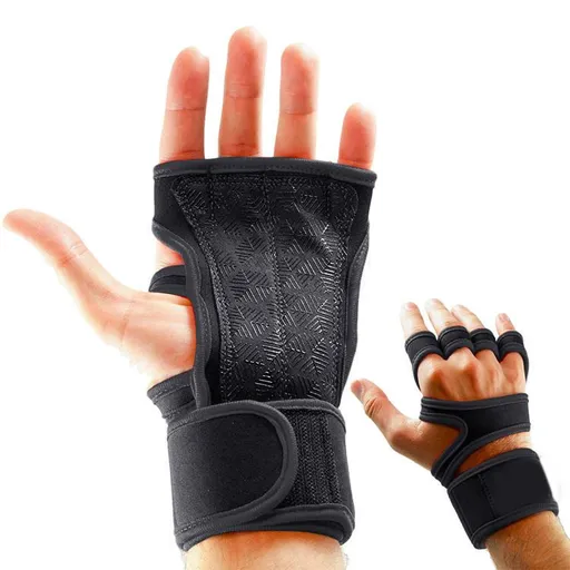 1 Pair Durable Weight Lifting Gloves For Intense Gym Sessions Gym Gloves Fitness Comfortable - Black M