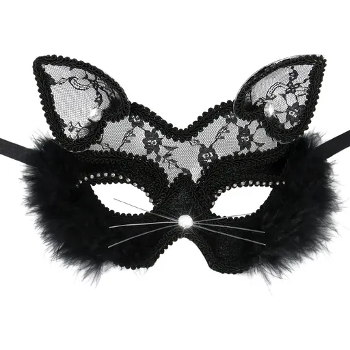 Masquerade Mask Luxury Sexy Black Cat Lace Mask For Fancy Dress Christmas Halloween Costume Party Girls Women