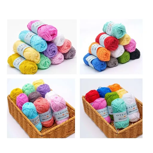 Cotton Knitting Crochet Yarn 20 Pack 49m Roll MultiColor