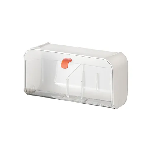 White Storage Box with Lid for Cotton Swabs Cotton Pads Toothpicks Household Organizer