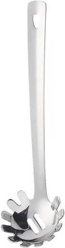 Stainless Steel Pasta Spoon: Spaghetti Server Fork & Noodles Ladle - Metal Pasta Claw for Kitchen Cooking (Silver)