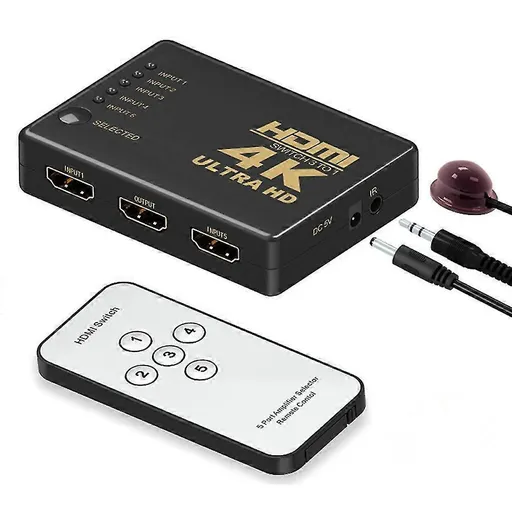 4K HDMI Switch 5 Port with Remote Control