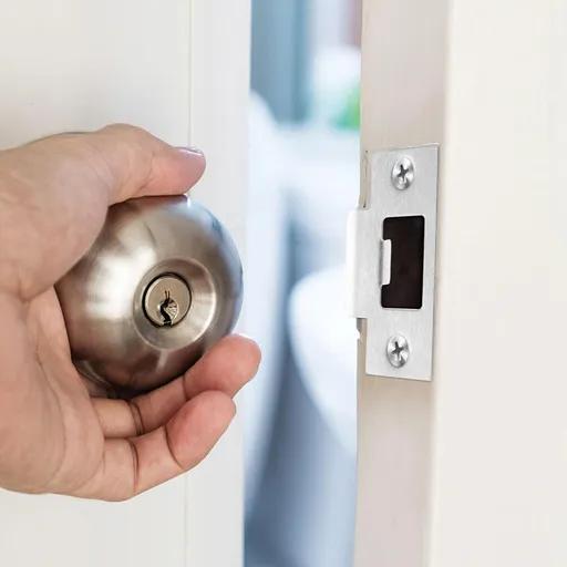 6pcs Door Reinforcement Plate Garage Door Reinforcement Door Knob Plate Door Cover Silver 35-45MM - universal type