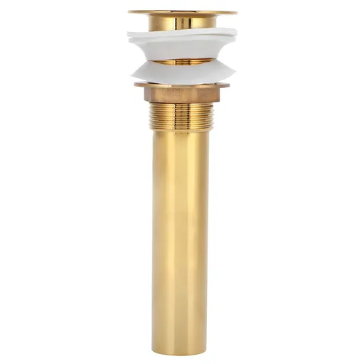 Wash Basin Sink Drain Anti Clogging Bathroom Drainer Stopper Accessories Non Overflow Gold(Flap without Hole )