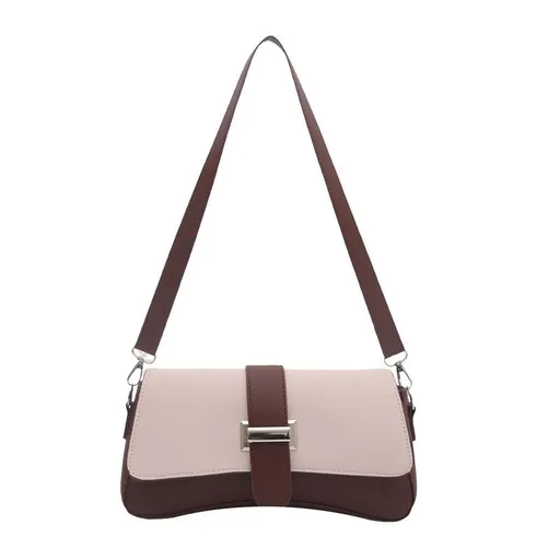 White Fashion Retro Crossbody Bag French Chic Small Shoulder Bag Women’s Baguette Underarm Bag