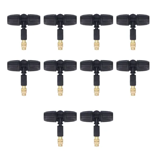 10Pcs Copper Atomizing Nozzles 8/11mm Adjustable Gardening Atomizing Nozzle with Tee Pipes for 8/11mm Capillary