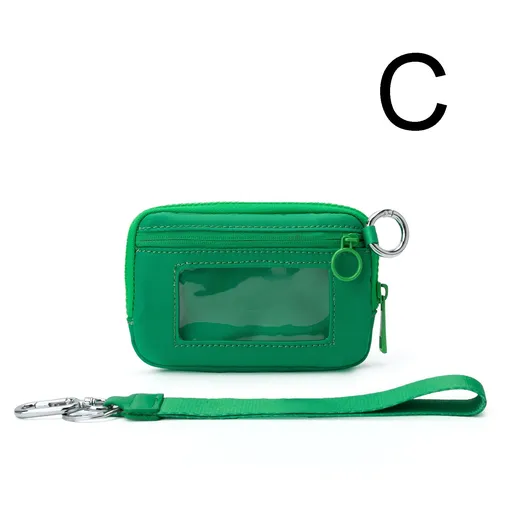 Waterproof Oxford Wristlet Wallet Card Holder with Detachable Wrist Strap, Multi-Pocket Zipper Pouch for Cards, Cash, Keys and Earphones, Ideal for Running, Fitness and Travel (C)