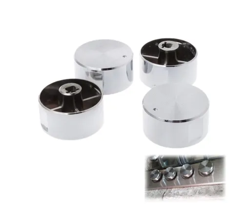 4Pcs Rotary Switches Round Knob Gas Stove Burner Oven Kitchen Parts Handles