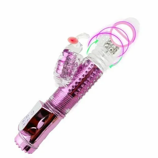 House Of Dasein Telescopic Thrusting Rabbit Vibrator G-Spot Clitoral Stimulation - Pink