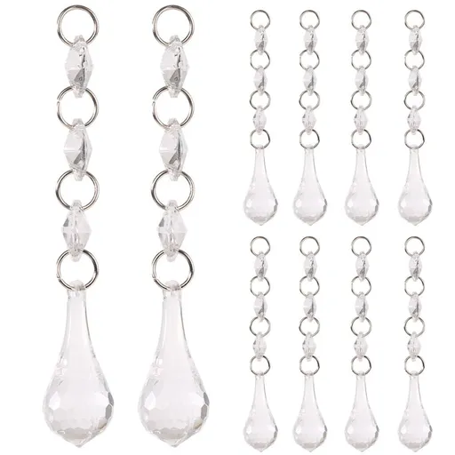 DIY Transparent Acrylic Ball Bead Hanging Pendant Decoration Ornament Accessory (L)