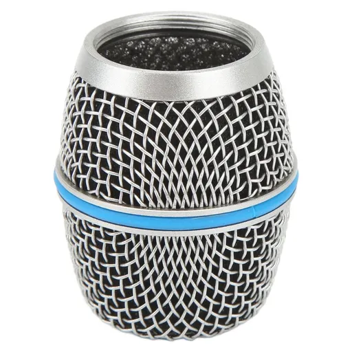 Microphone Grille Head Replacement Mic Ball Head Grilles, Stainless Steel Microphone Ball Head Mesh Grill for Repairing