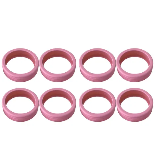 8PCS Luggage Suitcase Wheels Covers Noise Canceling Shock Absorbing Trolley Case Silicone Caster Protection Cover Pink