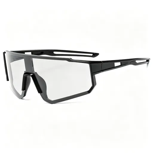 Black Frame Clear Flat Lens | HD Transparent Daily Sunglasses | Christmas Commute Gift | All-Occasion Versatile Windproof Riding Goggles