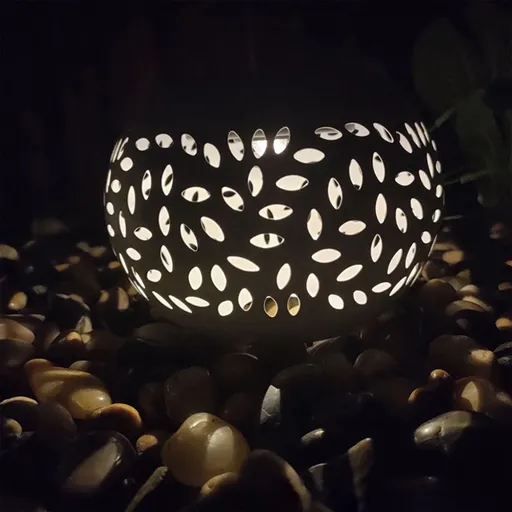 Solar Lantern Outdoor Waterproof, Solar Table Lights LED Metal Tabletop Light Solar Powered Decorative Lighting Lanterns for Desk, White