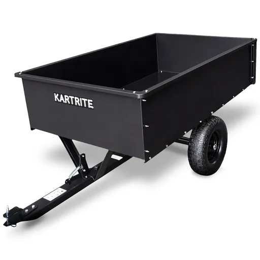 Kartrite 816kg Heavy-Duty Steel Dump Cart with Quick-Release Dumping Handle