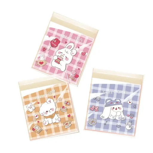 500 Pack Self Adhesive Cookie Packaging Bags Vibrant Designs OPP Material - Beer 10*10*3cm