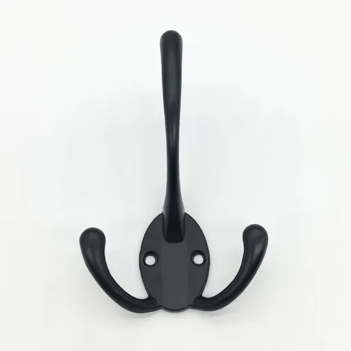 Elegant Black Zinc Alloy Triangle Coat Hooks - Affordable Luxury Triangle Coat Hooks Hardware for Bedroom, Kitchen
