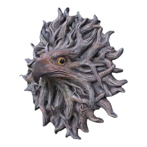 Eagle Head Tree Decor Lifelike Resin Tree Root Eagle Head Pendant Hanging Decoration for Garden