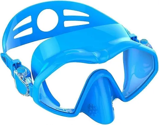 Adult Anti-Fog Diving and Snorkelling Mask, UV-Protected Wide View Swim Goggles - Blue