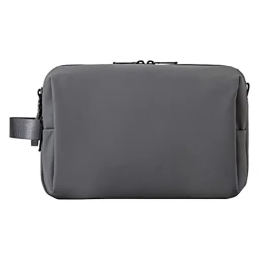 Grey Stylish Waterproof Travel Toiletry Bag Organizer - Large Capacity Shaving Kit & Makeup Case(Makeup is a prop for shooting and is not included)